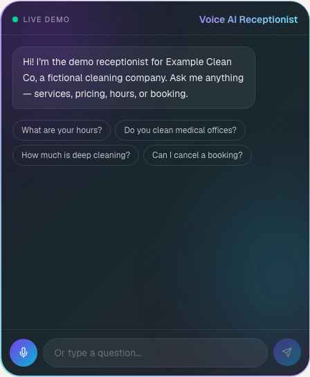 Voice AI Receptionist — preview 1 of 2